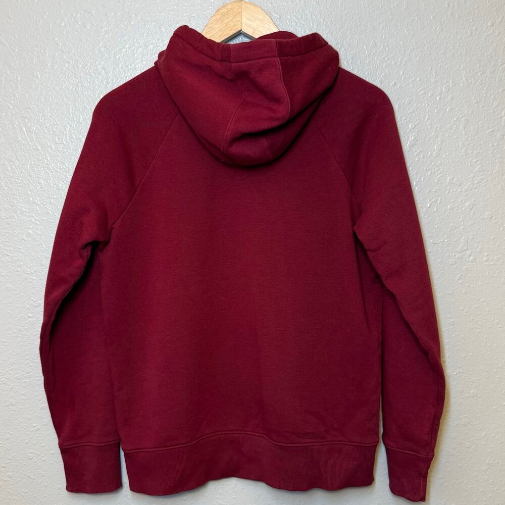 Under Armour Rival Hoodie Sweatshirt Big Logo Screenprint Maroon Unisex Small - Picture 9 of 9
